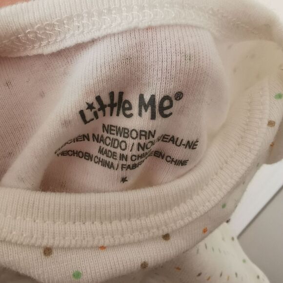 5/$10 Little Me short sleeve newborn onesie - Picture 2 of 3